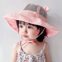 儿童渔夫帽子夏季婴儿太阳帽宝宝网眼透气大檐男童女童防晒遮阳帽威珺