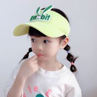 儿童空顶遮阳帽夏季可爱兔子男女童防晒宝宝太阳鸭舌帽子威珺