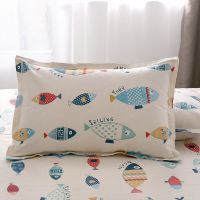 枕套棉老粗布枕头套一对装成人夏季加厚加密透气吸汗枕芯套涡曼