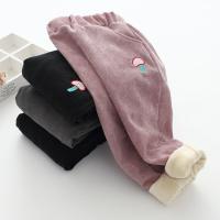 女童加绒休闲裤冬季加厚棉裤灯芯绒外穿高腰聿垣格