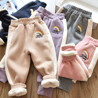 女童加绒加厚一体绒休闲冬季保暖运动棉卫裤聿垣格