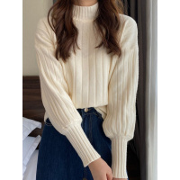 早秋冬季外穿2021新款毛衣女宽松慵懒风设计感小众半高领针织上衣聿垣格