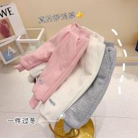 女童棉裤冬加绒加厚男宝女宝一条过冬宽松卫裤儿童外穿保暖运动裤聿垣格