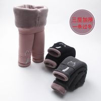 男女童棉裤冬季宝宝三层加绒加厚高腰保暖裤子可开档外穿打底裤聿垣格