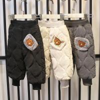 男童冬季加绒裤子韩版中小童宝宝加厚保暖棉裤女童夹棉洋气外穿裤聿垣格