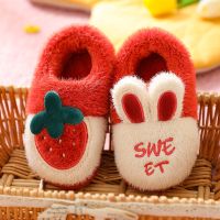 亲子棉拖鞋秋冬新款毛绒加厚保暖中大童女宝宝家居室内防滑男拖鞋威珺