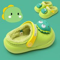 宝宝儿童棉拖鞋秋冬季男童女童室内防水防滑小童可爱毛毛绒家居鞋威珺