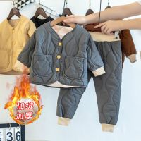 秋冬新款儿童棉服套装男女宝宝棉衣棉裤家居户外两件套1-5岁可穿威珺