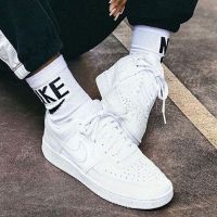 NIKE耐克板鞋男鞋COURT运动鞋休闲鞋皮面低帮小白鞋CD5463-100