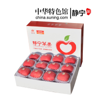 [中华特色]静宁馆 红六福 特产水果 红富士苹果12枚80#手提盒 新鲜苹果 西北