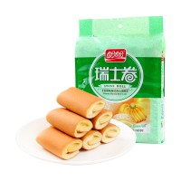 盼盼240g2包香蕉味瑞士卷夹心蛋糕点心营养早餐零食面包整箱
