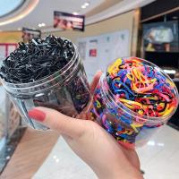 500根儿童发绳一次性橡皮筋女童宝宝强拉不断盒装小发圈
