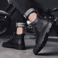 BOMINA男靴男2021秋冬季新款英伦风靴子男时尚潮流韩版保暖高帮男