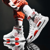 BOMINA男鞋休闲鞋2021季款韩版高帮板鞋子儿童透气ins很火的潮流老爹鞋内增高运动鞋