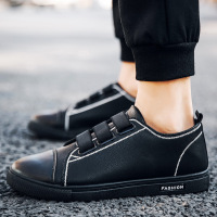 BOMINA2021天男鞋新款男季社会小伙青年没鞋带休闲皮鞋配小脚牛仔裤懒人薄底运动板鞋品质新款