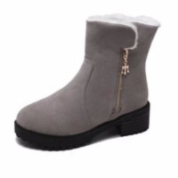 BOMINA2021新款冬季加厚棉鞋女鞋平底平跟(≤1厘米)女靴子