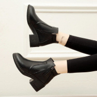 BOMINA冬天女英伦风皮鞋女2021新款靴子女学生韩版chic女春秋