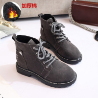 BOMINA女加棉英伦秋冬猫咪鞋女学生韩版靴子女平底棉靴