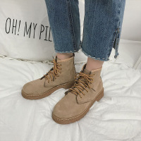BOMINA女2021新款秋季韩版百搭机车靴子平底单靴学生英伦风小