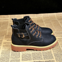 BOMINA2021新款女英伦风学生韩版百搭女靴子春秋单靴短筒女冬