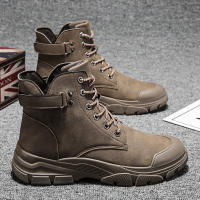 马丁靴男英伦风秋冬季2021新款男鞋潮流百搭高帮短靴潮鞋工装鞋男