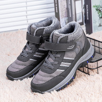 秋冬季新款爸爸雪地靴中老年东北大棉鞋老年户外健步鞋防滑老人鞋