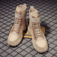 高帮作战靴男帆布训练战术靴户外工装鞋秋冬季休闲马丁靴子男