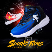 小中大童篮球潮鞋皮面耐磨防水秋冬新款男孩男鞋小学生跑步运动鞋