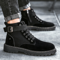 高帮鞋男韩版潮流百搭工装男靴子休闲男士秋冬季马丁靴中帮英伦风