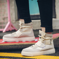 马丁靴男英伦风中帮短靴潮百搭靴子男雪地靴秋冬季棉鞋工装高帮鞋