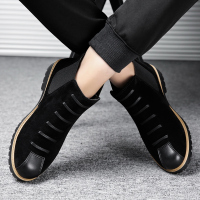 马丁靴男秋冬季透气英伦高帮鞋子中帮男靴潮鞋工装皮靴男鞋子