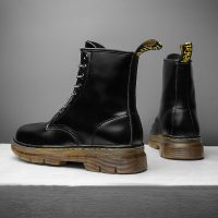 高帮八孔男士马丁靴新款秋冬季韩版百搭英伦风黑色增高马丁靴男潮