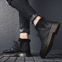 ins超火的马丁靴男高帮英伦风复古机车春秋潮流韩版中帮冬季男靴