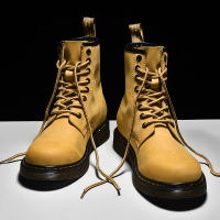 马丁靴男潮流百搭2021新款秋季英伦风中邦冬季工装鞋机车冬季皮靴