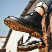 6孔马丁靴男女同款中帮皮靴2021年秋季冬季新款情侣高帮真皮六孔短靴