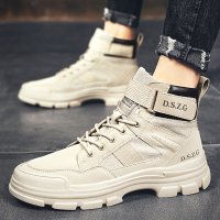 2021新款秋冬季工装马丁沙漠雪地男靴百搭潮流男士休闲高帮鞋子男
