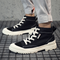 秋冬季特大码高帮马丁靴45复古潮流百搭46加大号47休闲帆布鞋男靴