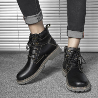 冬季男靴46大码秋天马丁靴男英伦加肥45特大号加棉男士工装皮靴子
