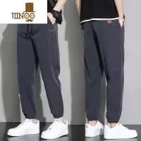 YANXU冰丝裤子男夏季薄款男装束脚运动2023新款速干九分休闲裤男士潮牌