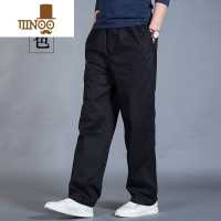 YANXU工装裤子男夏季薄款宽松直筒男士休闲裤加肥加大码中年爸爸工作裤