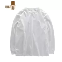 YANXU260G长袖T恤男款日系体恤宽松纯色卫衣男