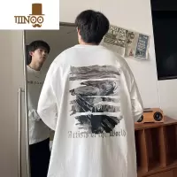 YANXU美式潮牌男士休闲长袖卫衣T恤痞帅新款打底衫内搭男生上衣