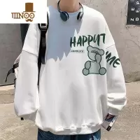 YANXU男卫衣款休闲宽松圆领长袖t恤男秋季穿搭情侣装美式复古衣服