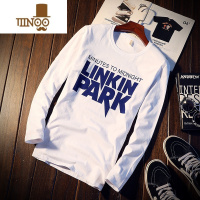 YANXU2023新款长袖男士T恤印花内搭打底衫潮流男装秋季卫衣上衣服