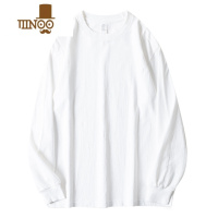 YANXU250g长袖t恤 纯色宽松基础款休闲百搭打底衫男女款