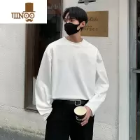 YANXU长袖t恤男士新款内搭打底小衫圆领潮牌宽松秋衣服卫衣