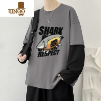 YANXU青少年男生长袖t恤男高中初中学生上衣服薄款