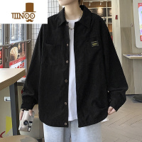 YANXU秋季日系灯芯绒夹克外套男潮流复古加绒外穿衬衫款情侣百搭工装衣