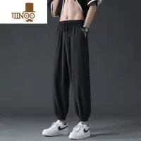 YANXU裤子男士夏季薄款休闲长裤潮牌束脚九分裤速干男款运动裤冰丝男裤