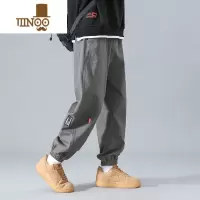 YANXU束脚工装裤男款夏季宽松休闲裤子美式大码薄款秋季长裤男生运动裤